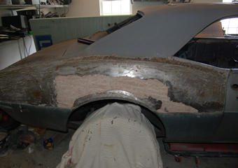 Right rear quarter panel - Fifth stripping