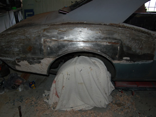 Right rear quarter panel - Fifteenth stripping