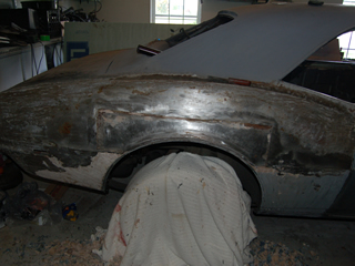 Right rear quarter panel - Sixteenth stripping