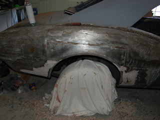 Right rear quarter panel - Eighteenth stripping