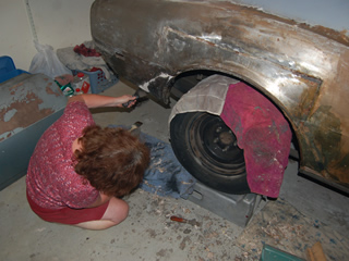 Tam scraping right rear filler